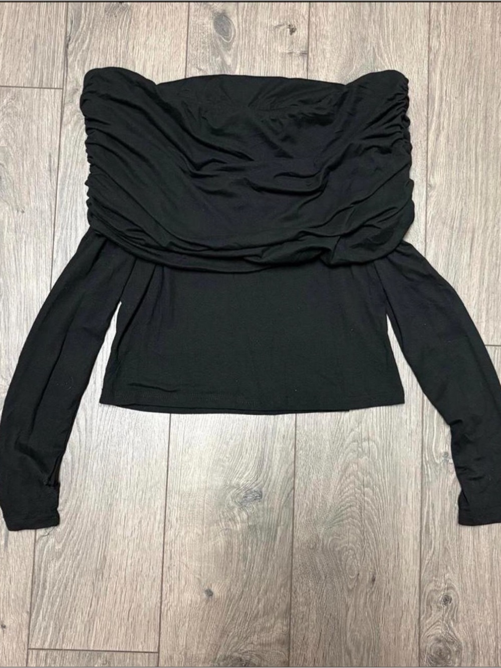 black off shoulder top xl